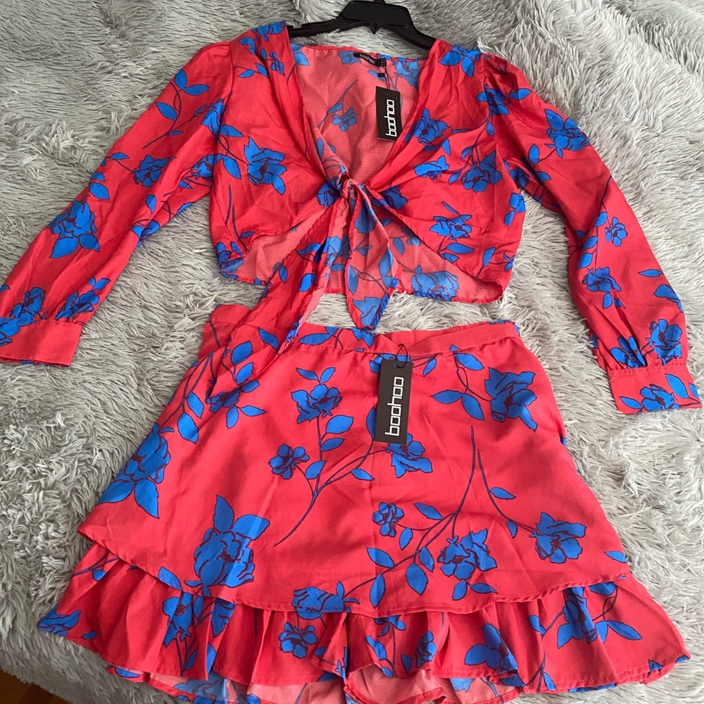 2 piece set. Crop top with skort